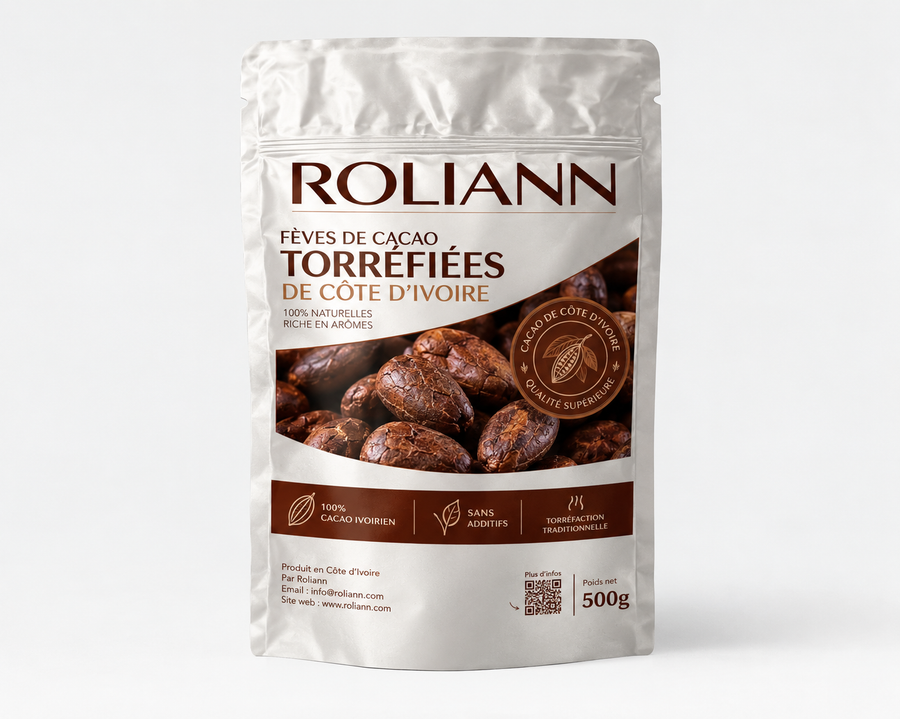 Feves de cacao torrefiées